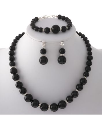 Synthetic Pearl Necklace Earring Set