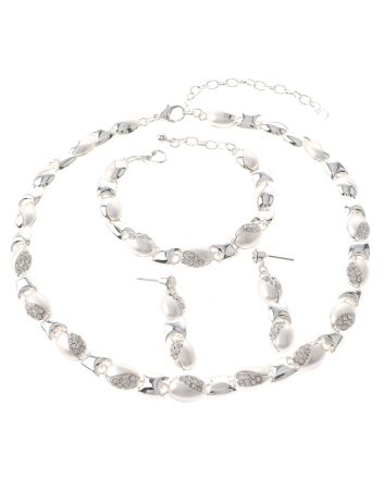 Metal Chain Necklace Earring Set