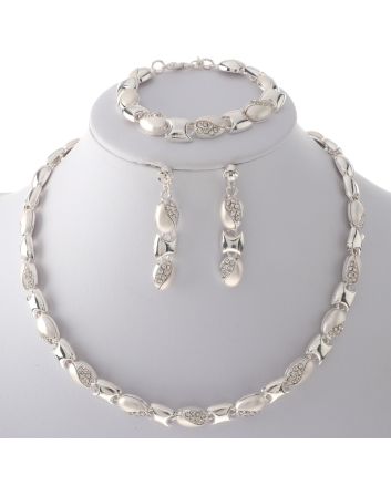 Metal Chain Necklace Earring Set