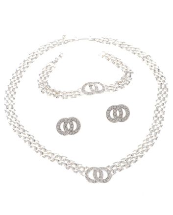 Metal Chain Necklace Earring Set