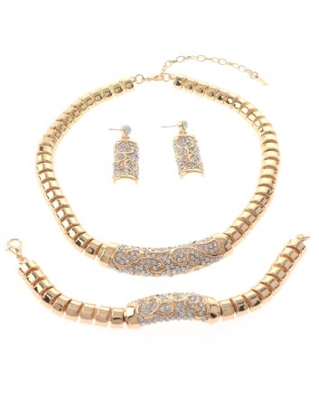 Metal Chain Necklace Earring Set
