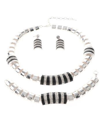 Metal Chain Necklace Earring Set