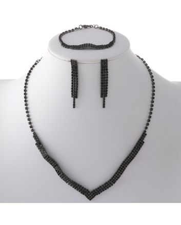 Rhinestone Necklace Set