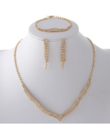 Rhinestone Necklace Set