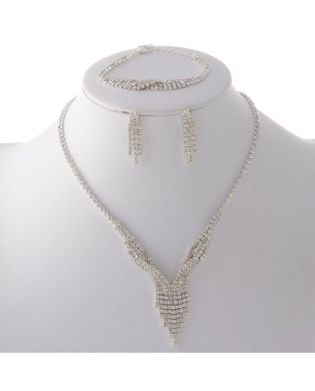 Rhinestone Necklace Set