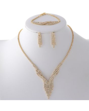 Rhinestone Necklace Set