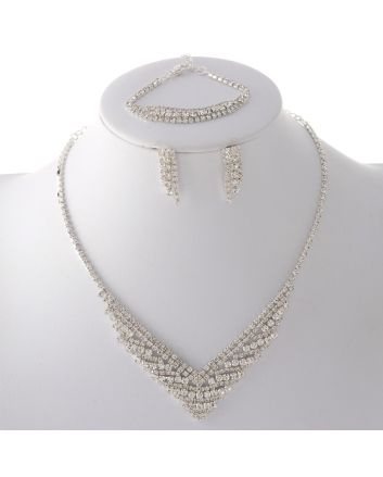 Rhinestone Necklace Set 