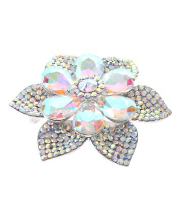 Crystal Flower Brooch