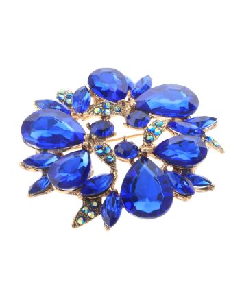 Crystal Flower Brooch