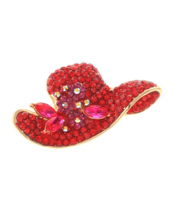 Crystal hat Brooch  