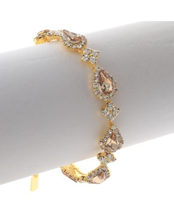 Lobster Claw Rhinestone Bracelet 