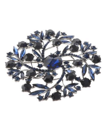 Large Crystal Flower Brooch