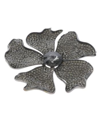 Large Crystal Flower Brooch