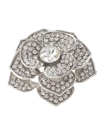 Crystal Flower Brooch