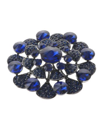 Large Crystal Flower Brooch