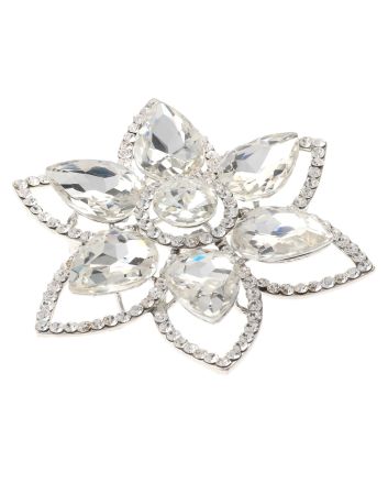 Large Crystal Flower Brooch
