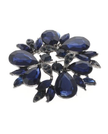 Crystal Flower Brooch