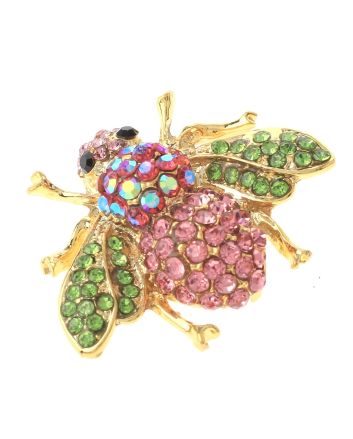 Crystal Bee Brooch  