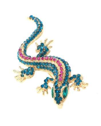 Crystal Lizzard Brooch  