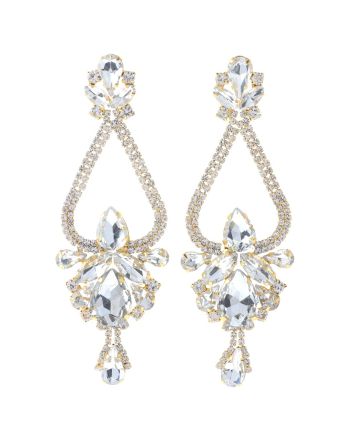 Large Chandelier Rhinestone Earring