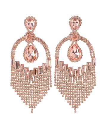 Large Rhinestone Chandelier Earrings