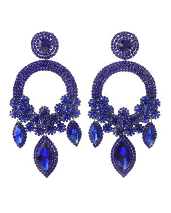 Large Rhinestone Chandelier Earrings
