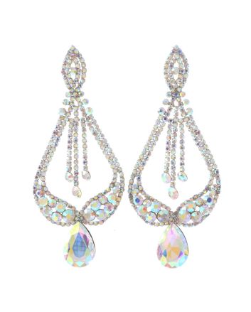 Large Rhinestone Drop Earrings