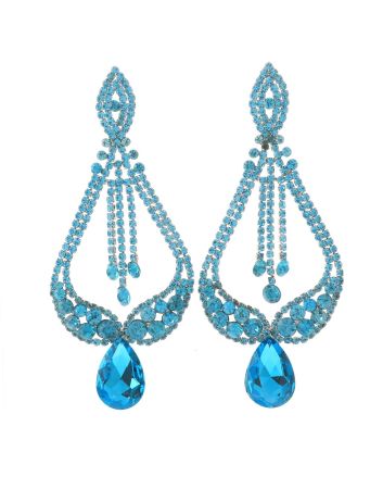 Large Rhinestone Drop Earrings
