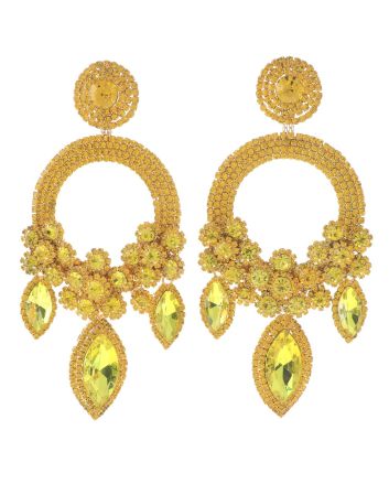 Large Rhinestone Chandelier Earrings