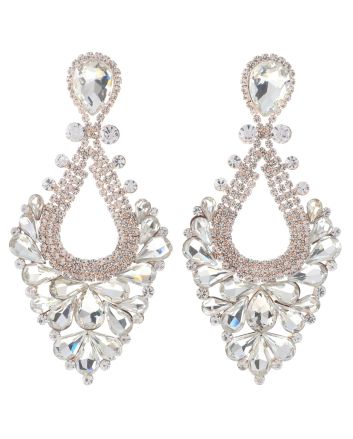 Large Rhinestone Chandelier Earrings