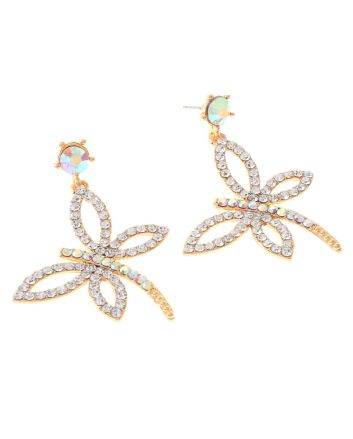 Crystal Dragonfly Post Earrings