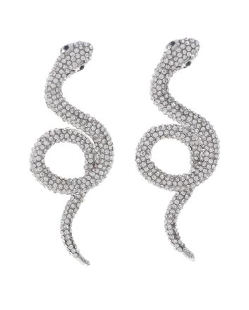 Crystal Post Snake Earrings