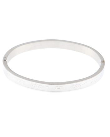 Stainless Steel Fold-Over Bracelet 