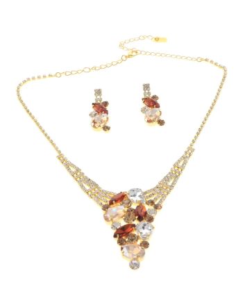 Rhinestone Necklace Set 