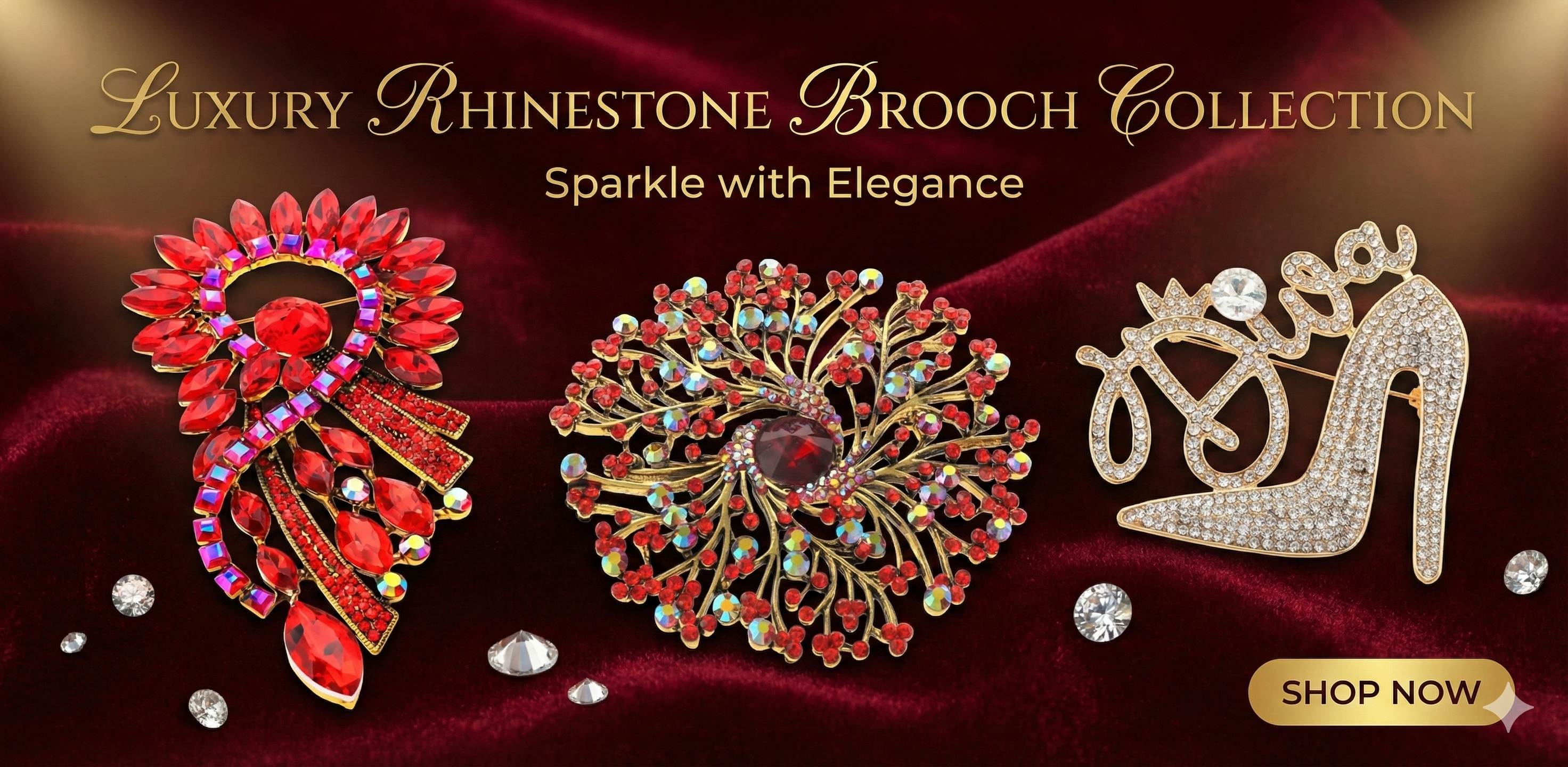 Rhinestone Brooch