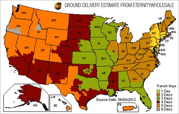 UPS Ground Delivery Estimate